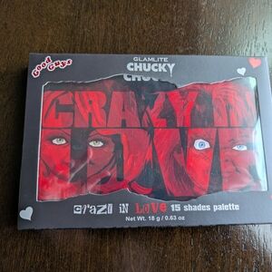 Glamlite Chucky "Crazy in Love" 15-Shade Eyeshadow Palette - Brand New